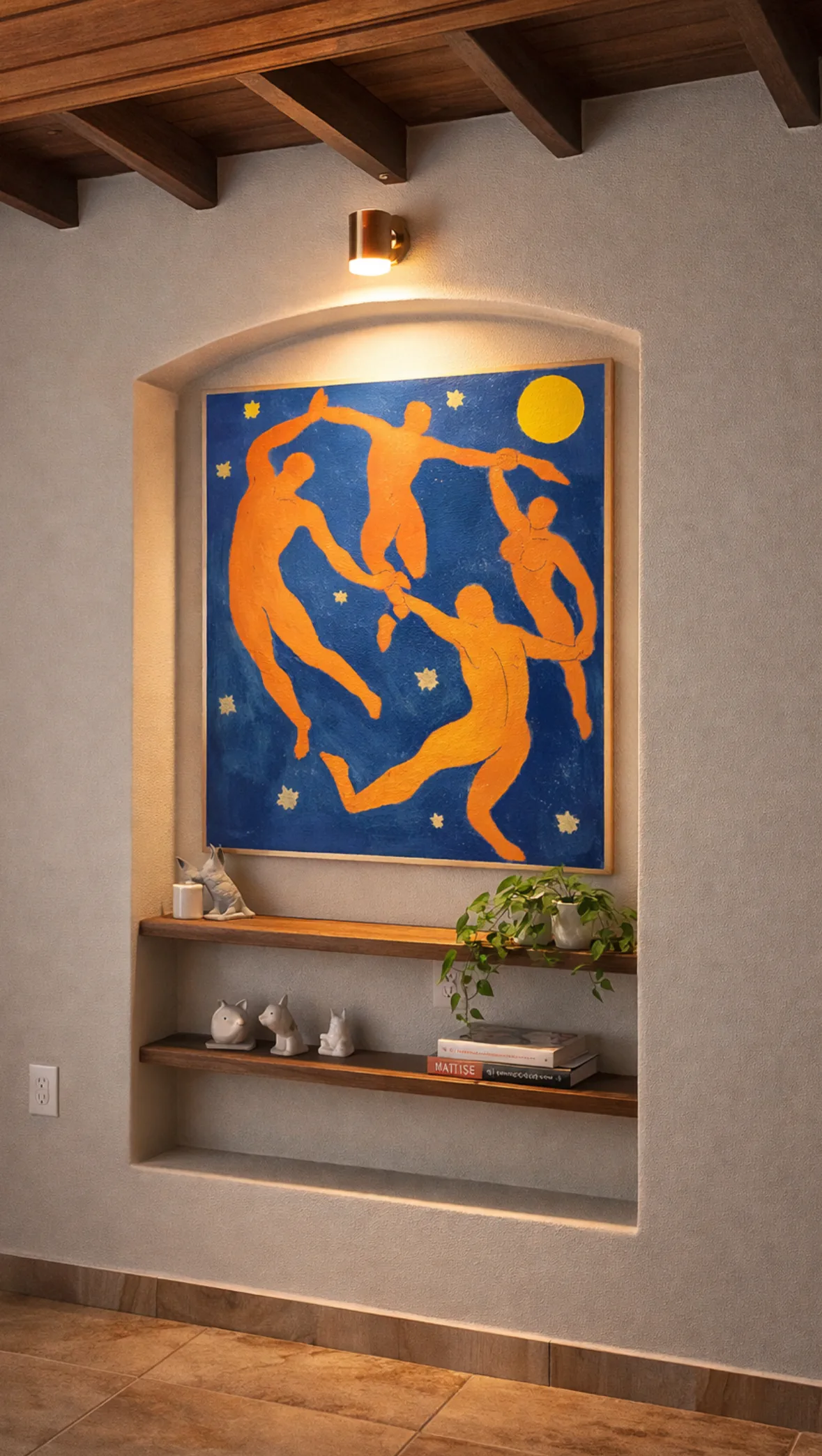 Nicho decorativo com quadro